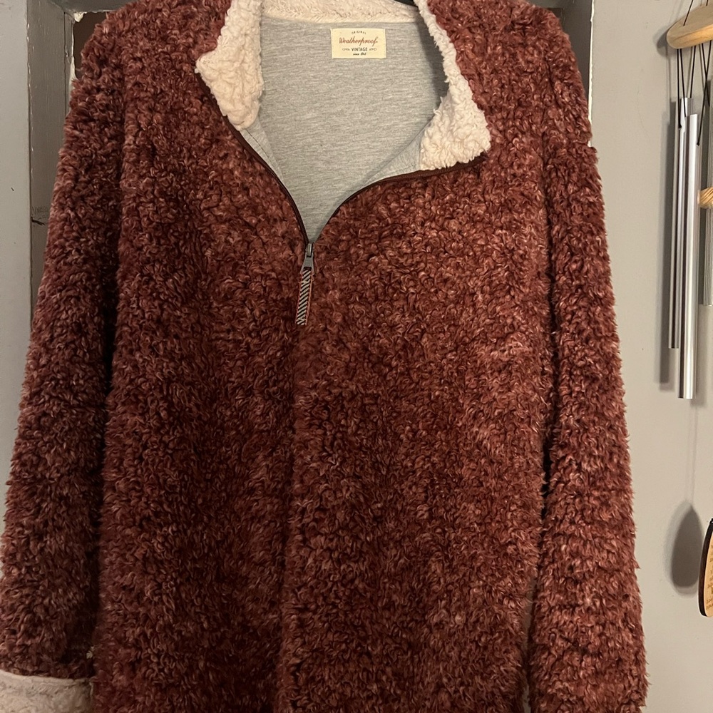 Weatherproof Brown Teddy Jacket Plush Cozy Style